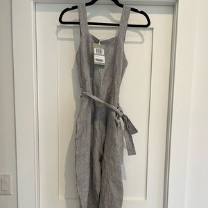 Everlane blue and white stripe jumpsuit